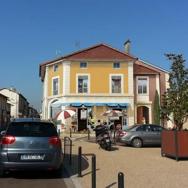 Miribel, le bar avec Henri Deschamp et Jean Moulin 4